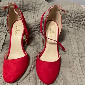 Lulus red pumps, worn once